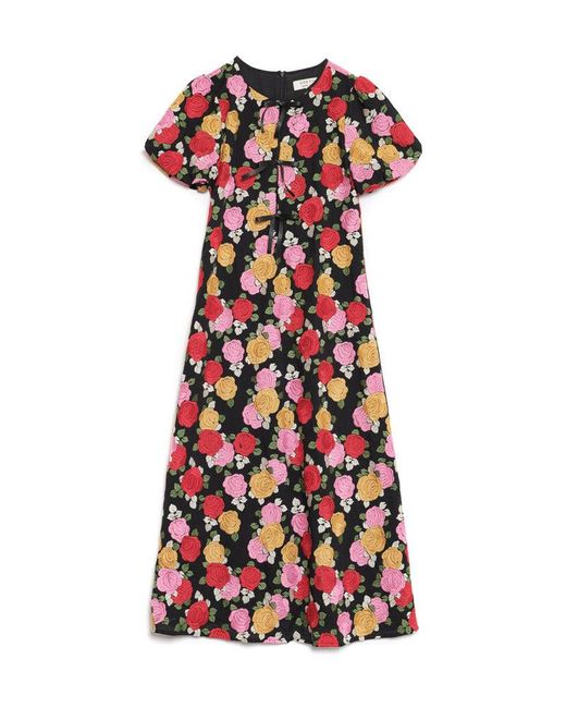 Sister Jane White Dream In Bloom Embroidery Midi Dress