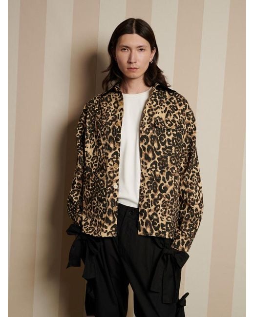 Sister Jane Natural Conrad Leopard Worker Jacket