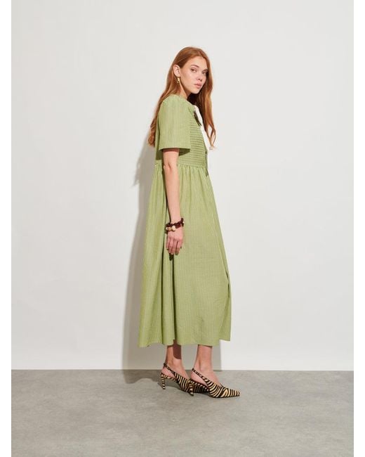 Sister Jane Green Ghospell Sali Stripe Tie Front Midi Dress