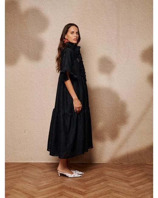 Sister Jane Black Solace Bow Midi Dress