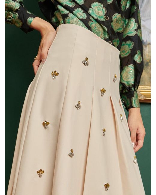 Sister Jane Green Dream Rococo Embellished Pleated Skirt
