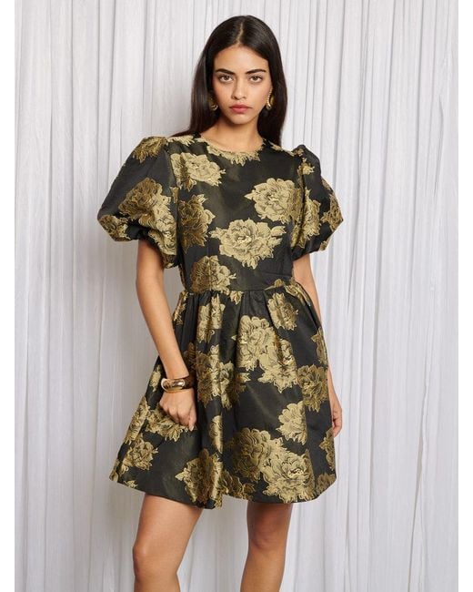 Sister Jane Green Clover Jacquard Mini Dress