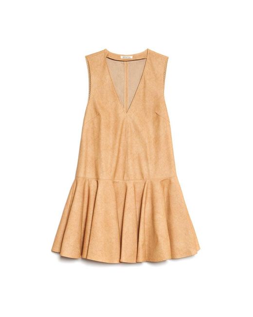Sister Jane Natural Ghospell Camila Faux Leather Mini Dress