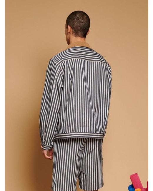 Sister Jane Blue Luis Striped Lightweight Jacket