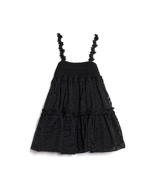 Sister Jane Red Dream Enflower Jacquard Mini Dress
