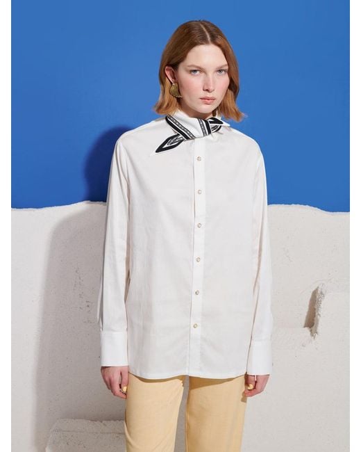 Sister Jane Blue Kostas Trim Shirt