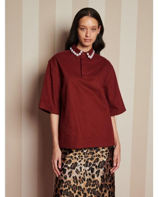 Sister Jane Red Joseph Gem Boxy Shirt