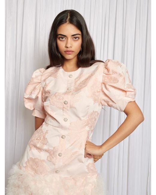 Sister Jane Natural Anemone Bloom Mini Dress
