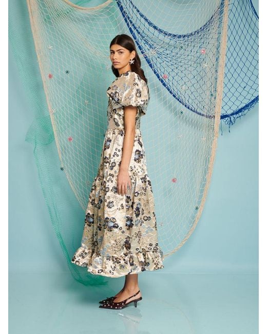 Sister Jane Blue Dream Carp Floral Maxi Dress