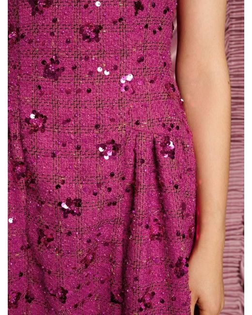 Sister Jane Pink Dream Hollywood Tweed Midi Dress