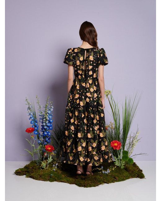 Sister Jane Multicolor Dream Wood Lily Embroidered Maxi Dress
