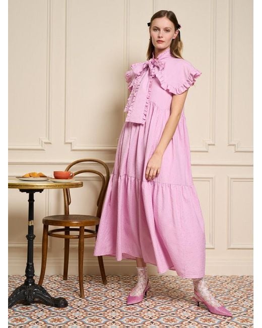 Sister Jane Pink Cheri Bow Midi Dress