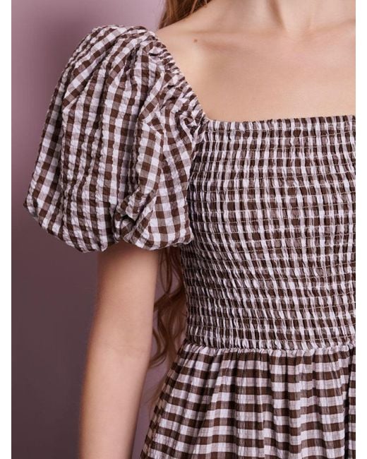 Sister Jane Pink Pollen Gingham Midi Dress