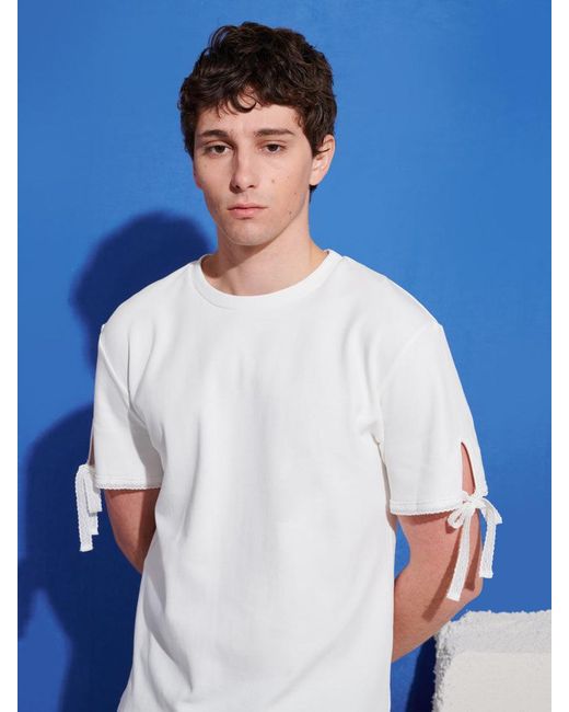 Sister Jane Blue Andros Lace Tie T-shirt