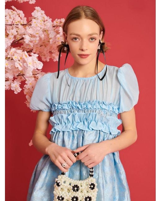 Sister Jane Red Dream Brooke Organza Mini Dress