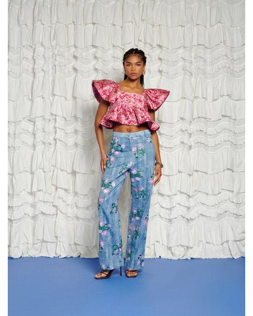 Sister Jane Blue Dream Azul Embellished Trousers