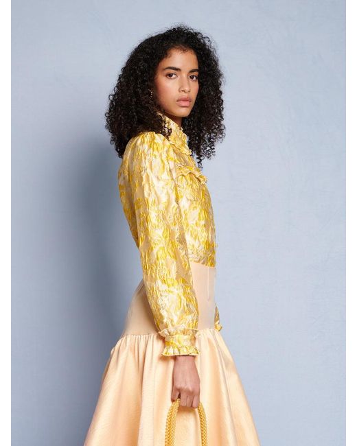 Sister Jane Yellow Dream Ochre Jacquard Blouse