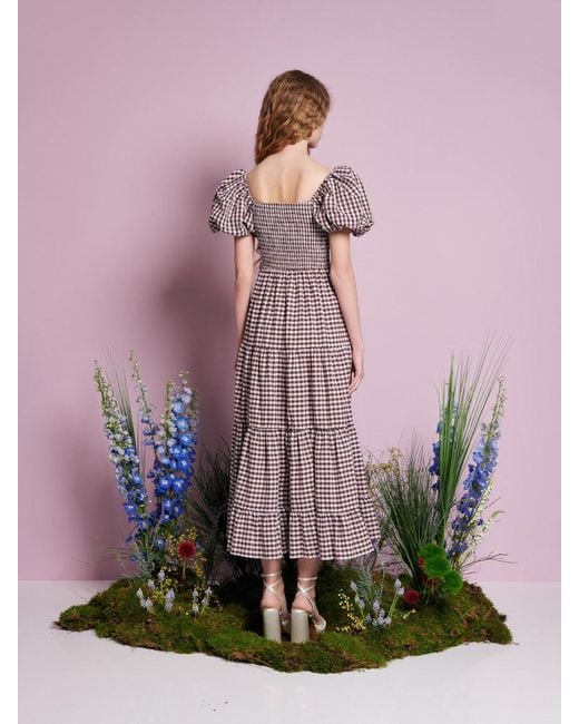 Sister Jane Pink Pollen Gingham Midi Dress