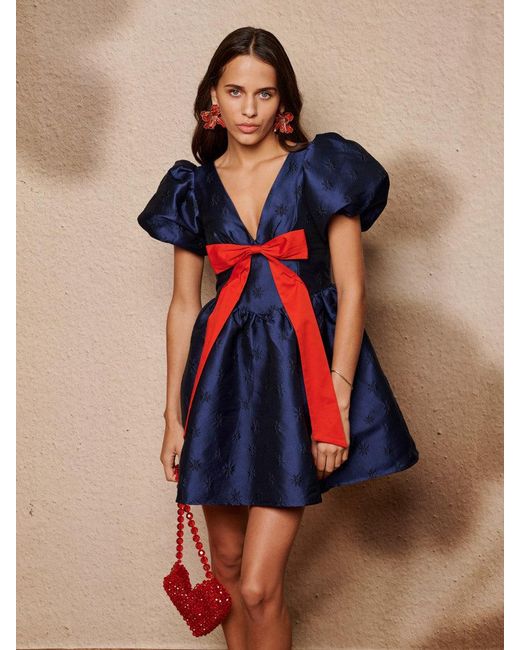 Sister Jane Memories Bow Mini Dress in Blue | Lyst Sister Jane Memories Bow Mini Dress in Blue | Lyst