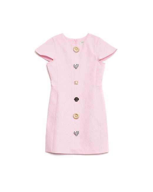 Sister Jane Pink Dream Dorada Jacquard Mini Dress