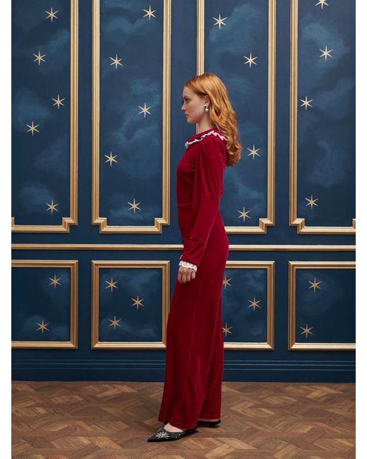 Sister Jane Blue Ballad Velvet Jumpsuit