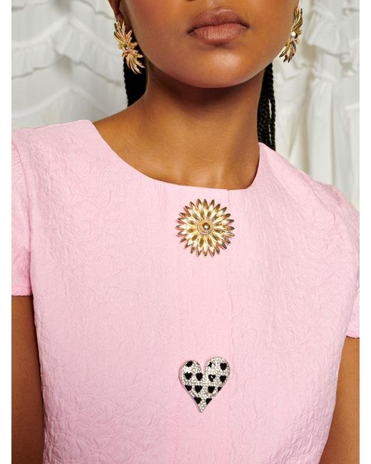 Sister Jane Pink Dream Dorada Jacquard Mini Dress