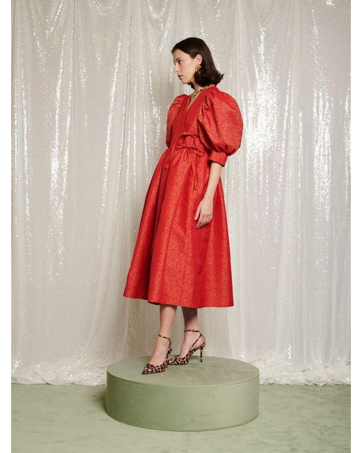 short sleeve midi maxi dress White Mark Women's Short Sleeve Maxi Dress, Red, Small