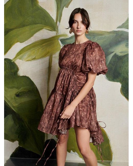 Sister Jane Green Ghospell Dare Printed Ruched Dress