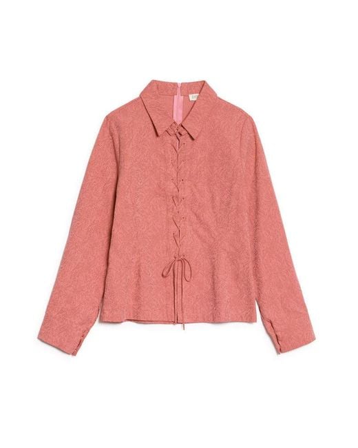 Sister Jane Pink Ghospell Mayra Tie Front Shirt