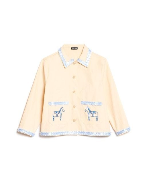 Sister Jane Blue Larsson Applique Jacket