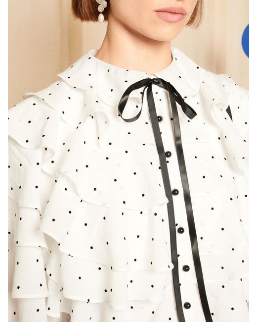 Sister Jane Blue Dream Perle Ruffle Blouse