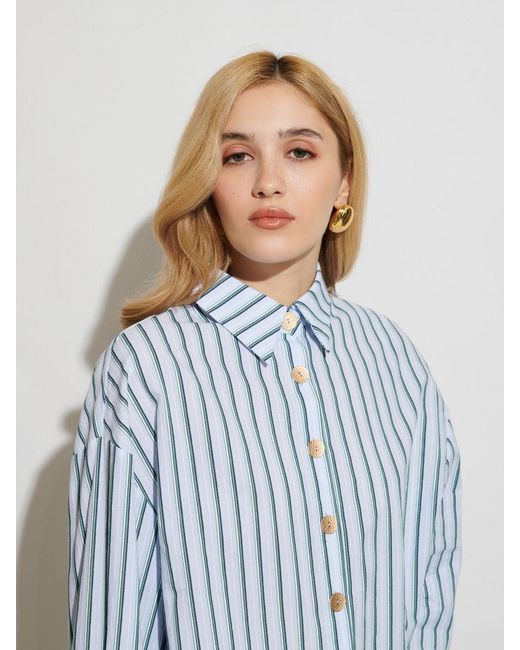 Sister Jane Blue Ghospell Saafiya Striped Shirt