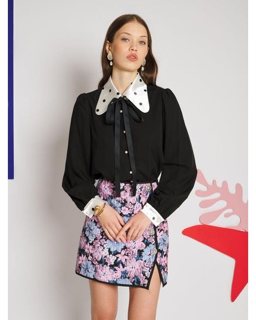 Sister Jane Black Margaux Bow Blouse