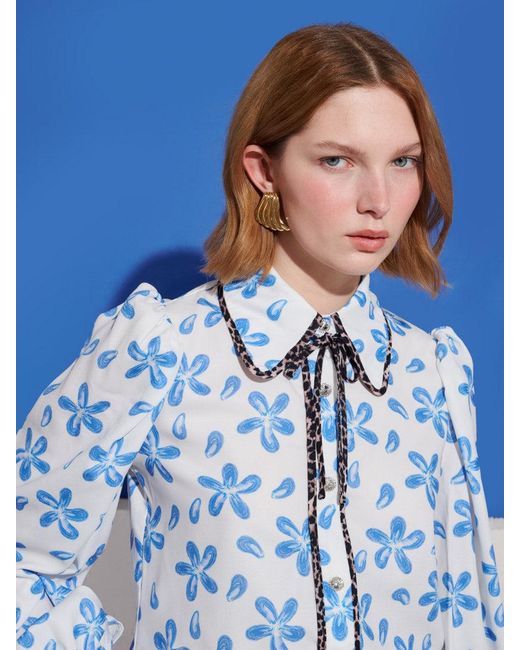 Sister Jane Blue Siro Print Blouse