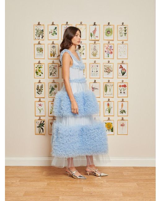 princess polly baby blue dress Sister Jane Dream Lillie Tulle Midi Dress in Blue