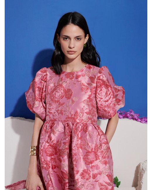 Sister Jane Pink Dream Elara Jacquard Mini Dress