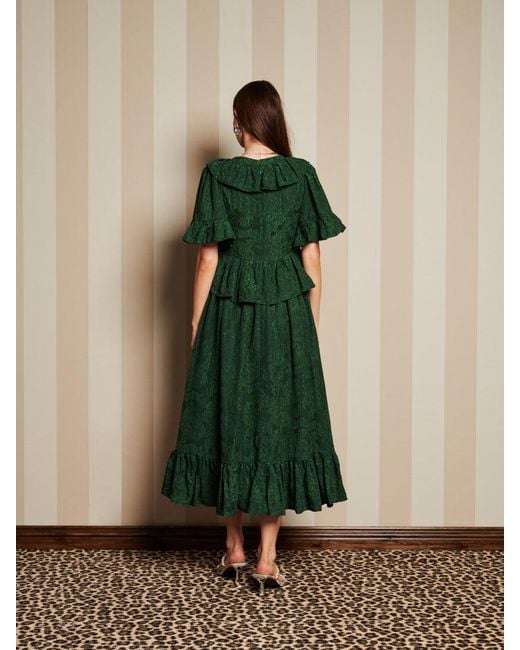 Sister Jane Dream Vanity Jacquard Maxi Dress in Green | Lyst