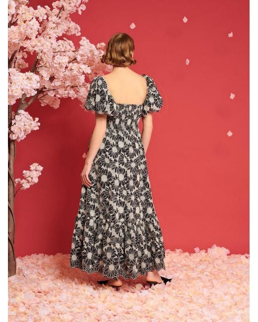 Sister Jane Red Dream Flower Haze Midi Dress