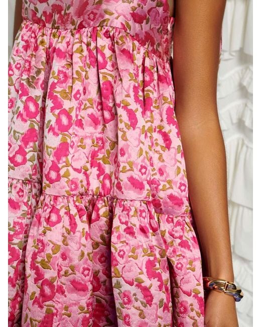 Sister Jane Women's Pink Dream Primavera Jacquard Midi Dress Sister Jane Women's Pink Dream Primavera Jacquard Midi Dress