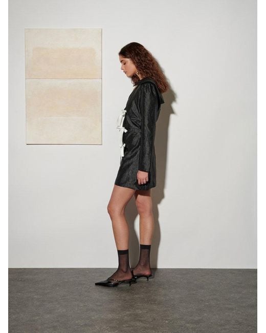 Sister Jane Black Ghospell Julie Wrap Mini Dress