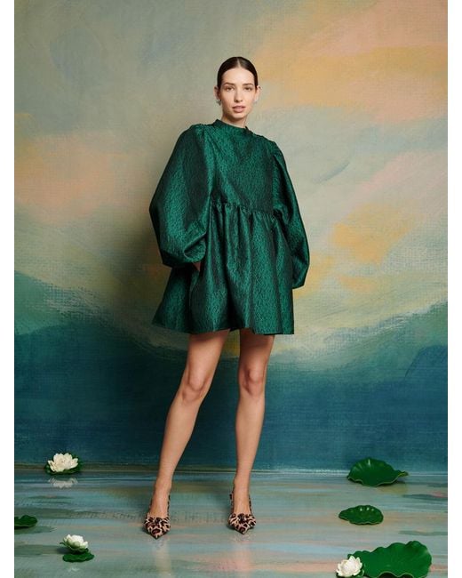 Sister Jane Dream Opera Jacquard Mini Dress in Green | Lyst