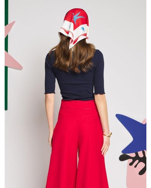 Sister Jane Red Elise Polo Top