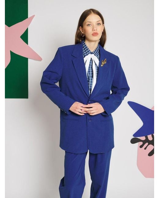 Sister Jane Blue Manon Single Breasted Blazer