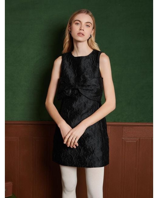Sister Jane Green Frieze Jacquard Bow Dress
