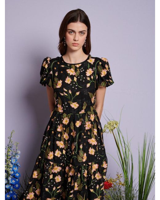Sister Jane Multicolor Dream Wood Lily Embroidered Maxi Dress