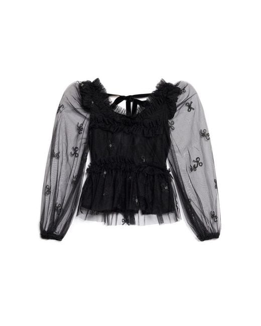 Sister Jane Red Dream Voyage Tulle Top