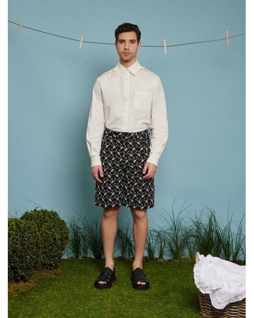 Sister Jane Green Milo Floral Denim Bermuda Shorts
