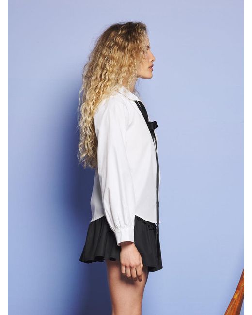 Sister Jane White Ondina Bow Blouse