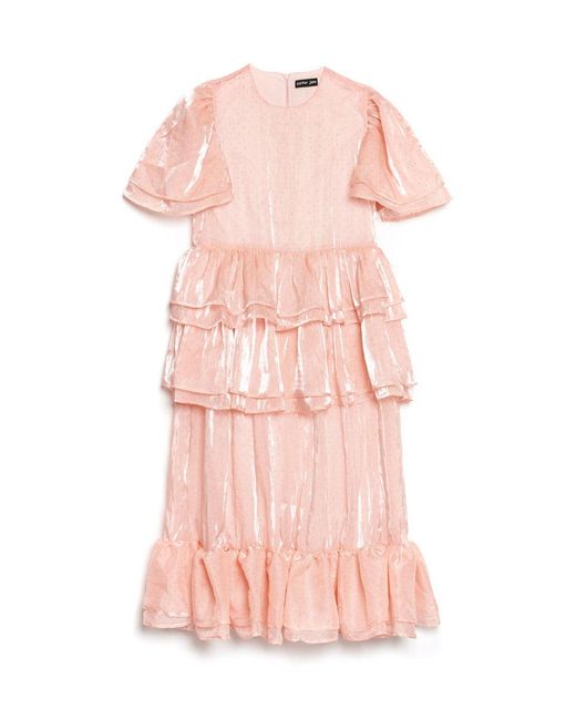Sister Jane Pink Reverie Ruffle Midi Dress