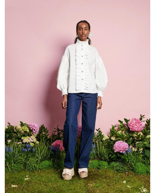 Sister Jane Blue Dream Rosie Denim Embroidery Trousers